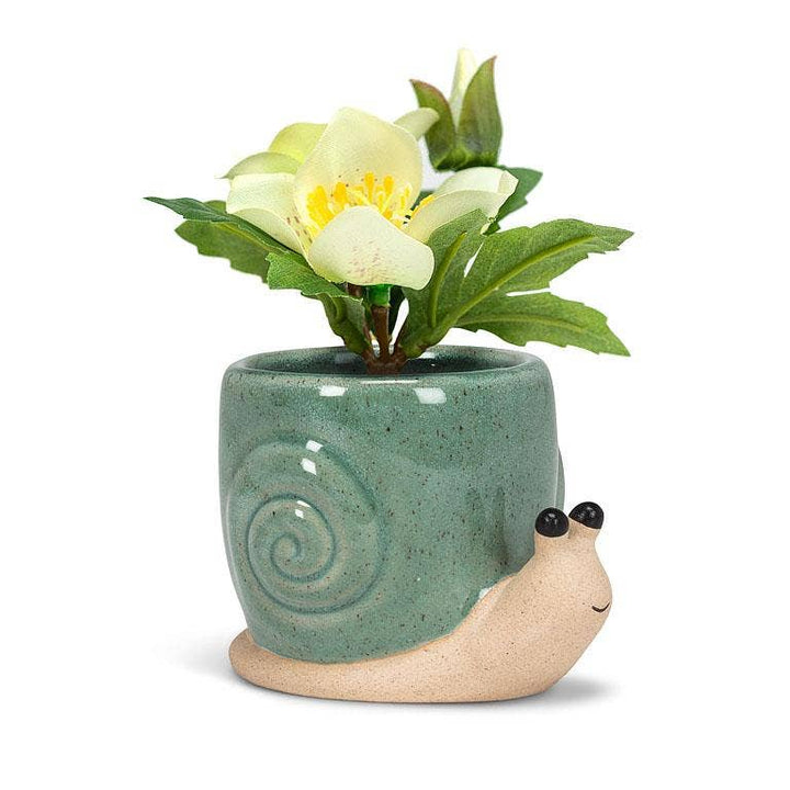 Mini Snail Planter Turquoise