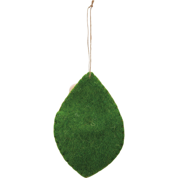 Mouse In Leaf Bed Ornament