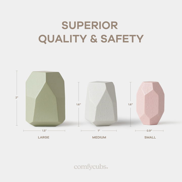 Neutral Colors Stacking Blocks for Toddlers by Comfy Cubs