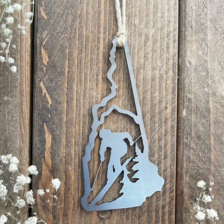 New Hampshire State Ski Ornament