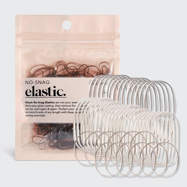 No-Snag Elastic 100pc in Brown