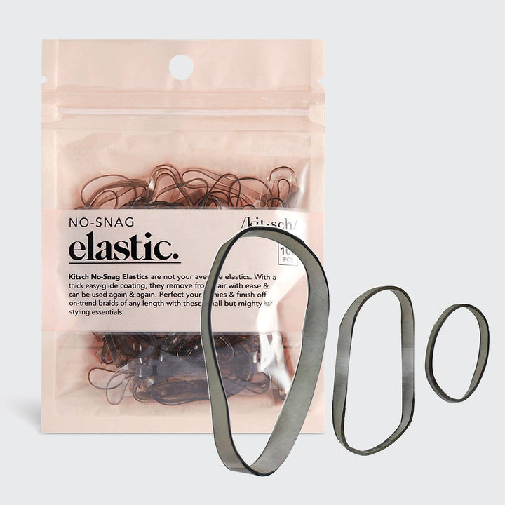 No-Snag Elastic 100pc in Brown