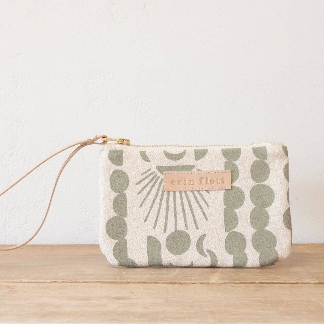 Oatmeal Sun + Moon Wristlet