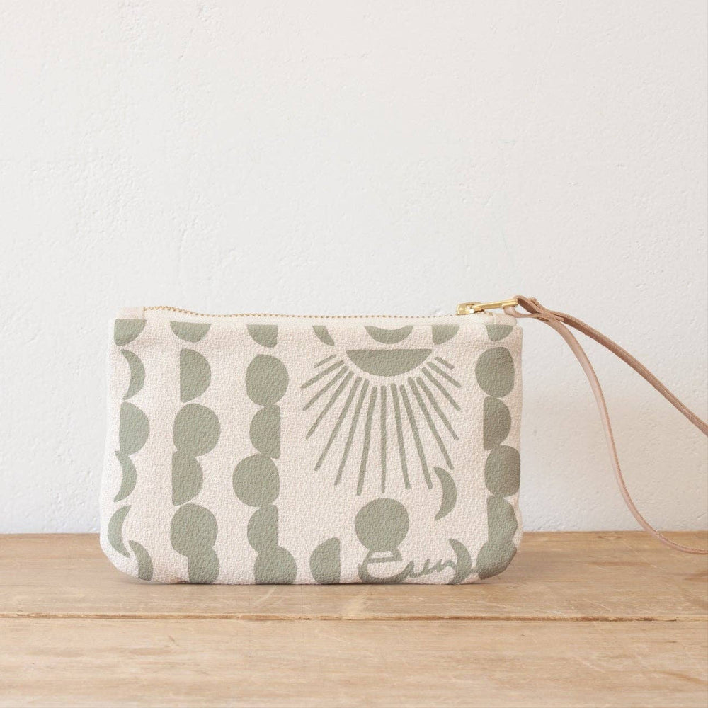Oatmeal Sun + Moon Wristlet