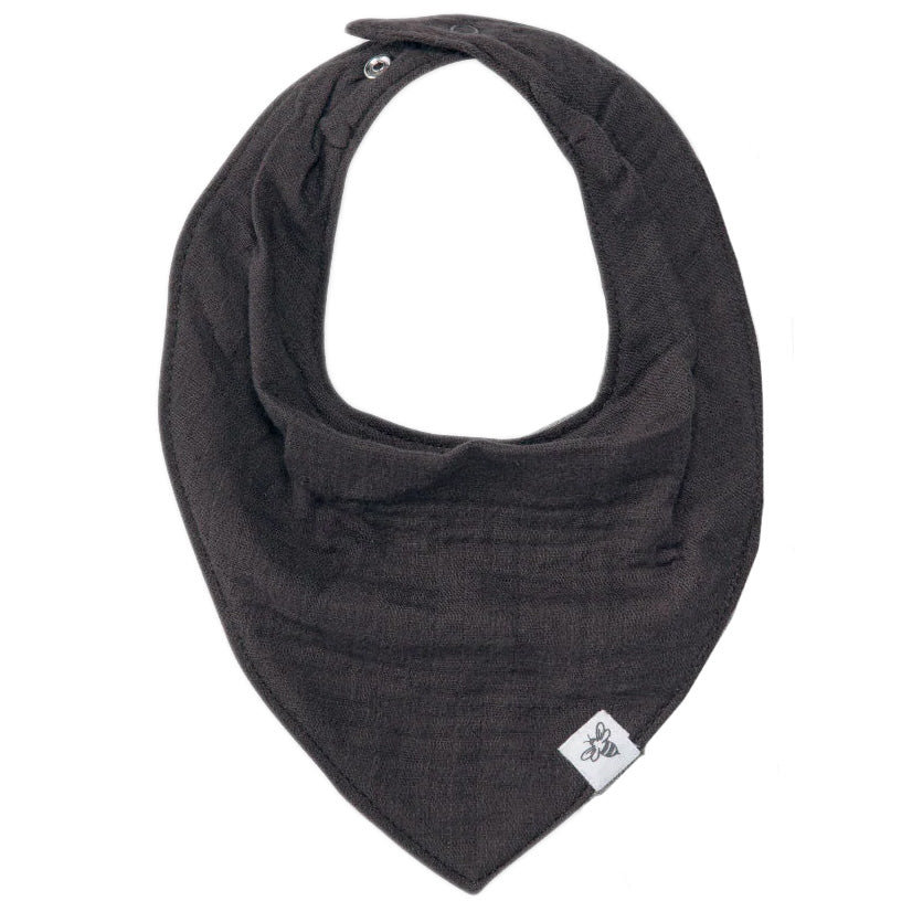 Organic Cotton Baby Bandana Bibs Ash