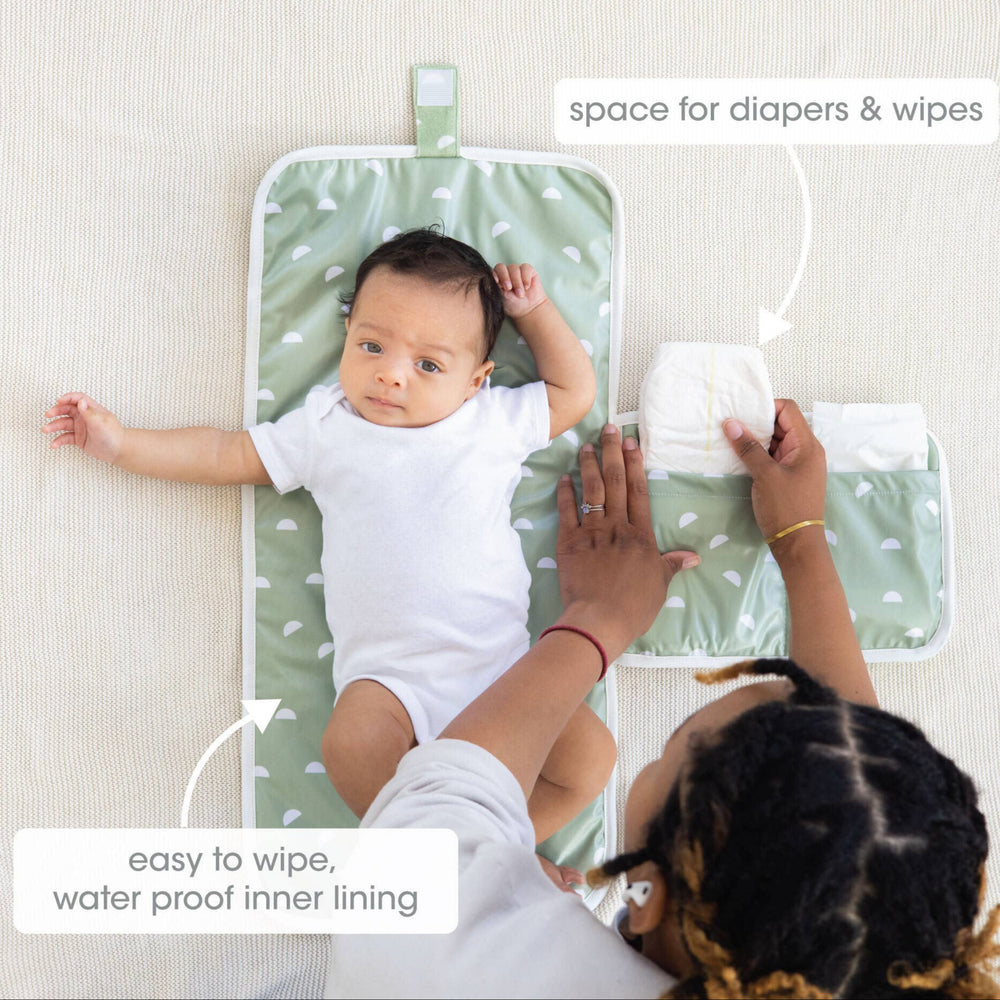 Organic Sage Travel Changing Mat, Diaper Bag Changing Pad