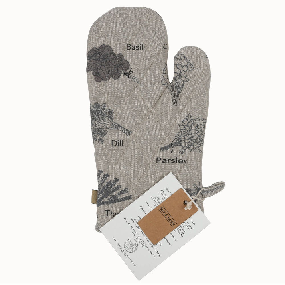 Oven Gloves Herbs Charcoal