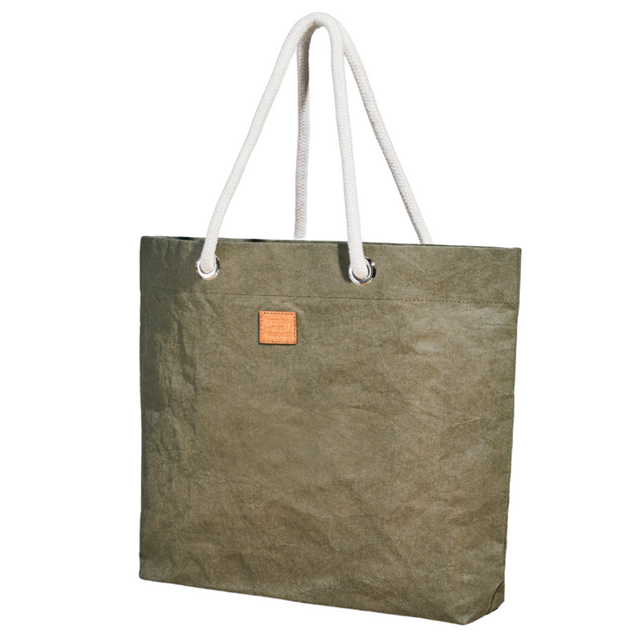 Pure Cord Reusable Shopper Tote Bag in Taiga Green