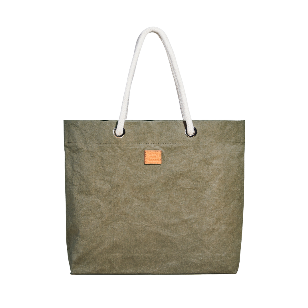 Pure Cord Reusable Shopper Tote Bag in Taiga Green