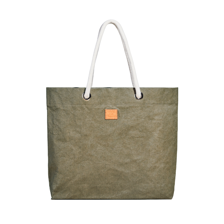 Pure Cord Reusable Shopper Tote Bag in Taiga Green