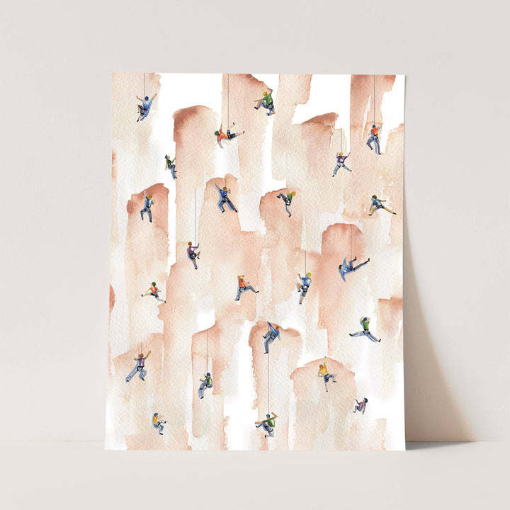 Rock Climbing Art Print | Adventure Wall Art