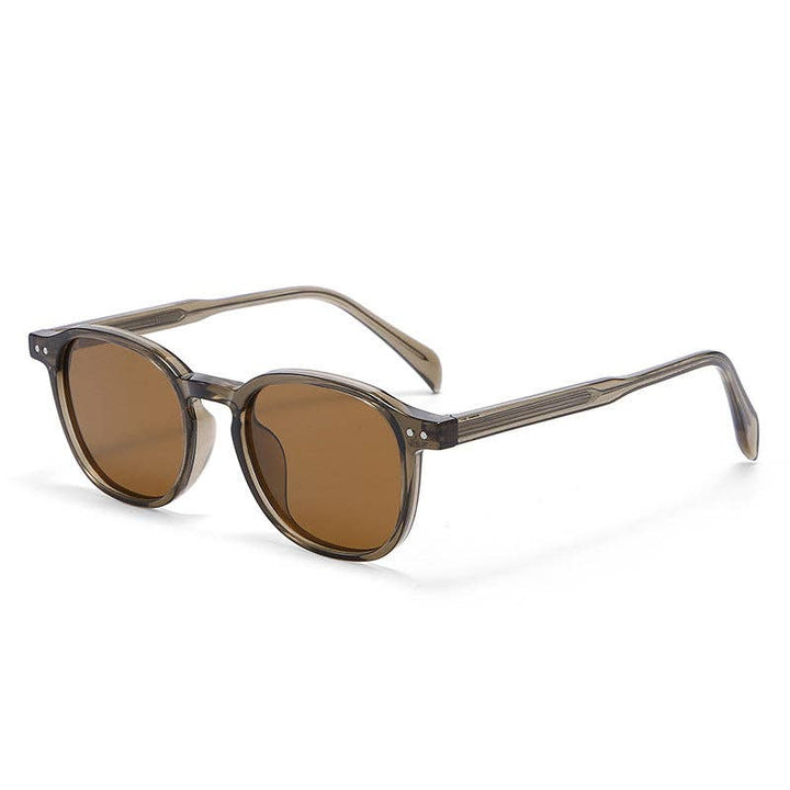 Round Simple Polarized Sunglasses in Tea