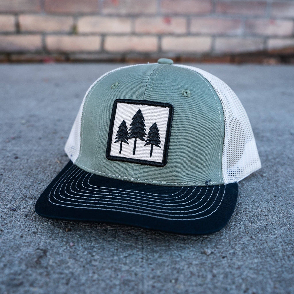 Sage Three Tree Tri Tone Trucker Hat