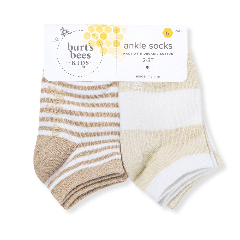 Set of 6 Multi Ankle Socks in Oat