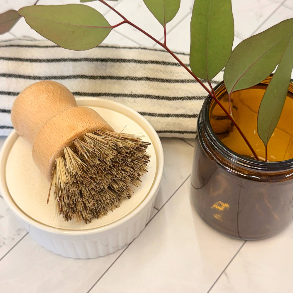 Sisal and Palm Pot Scrubber Brush