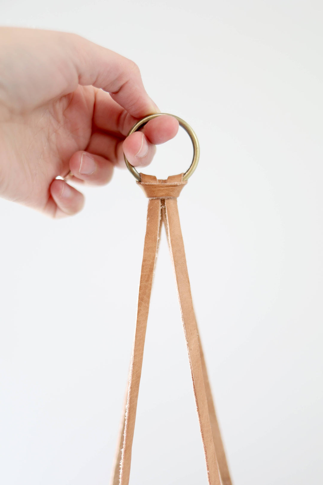 Small Flourish Leather Plant Hanger