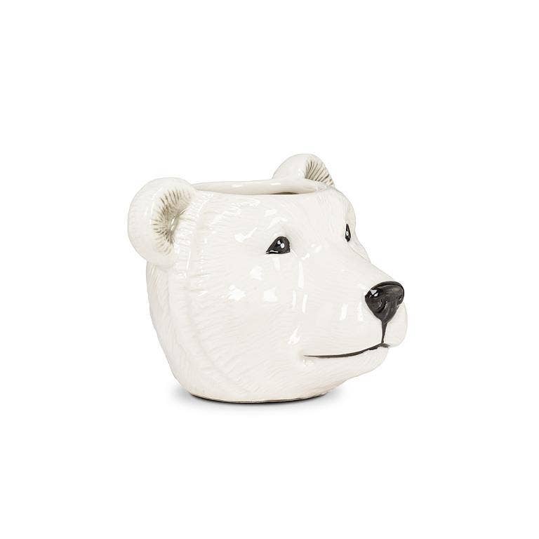 Tiny Polar Bear Planter Vase