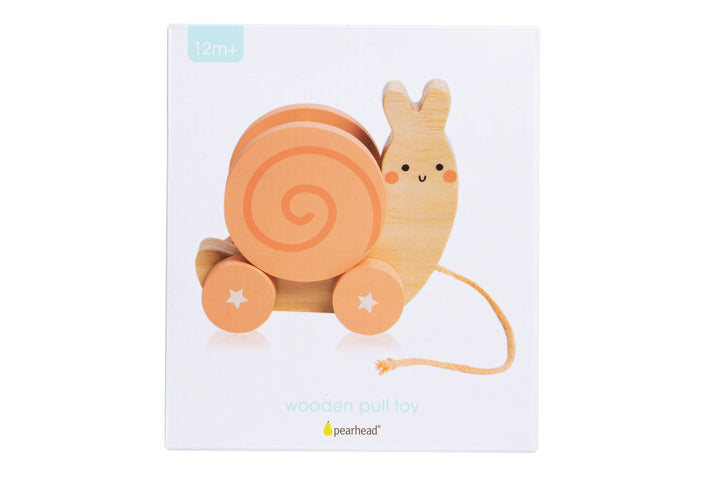 Snail Wooden Pull Toy, Developmental Toys, Nursery Decor baby gift play