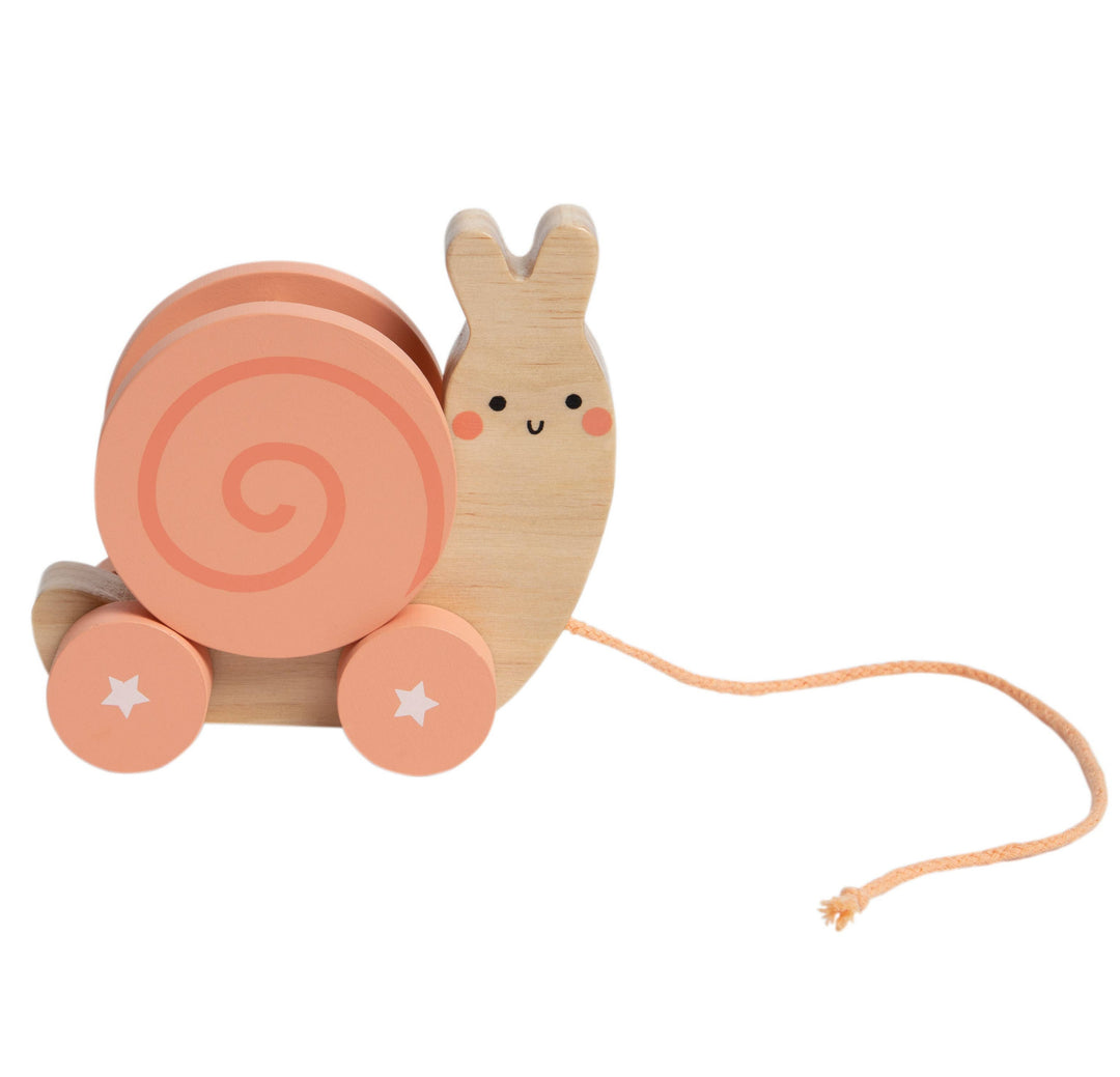 Snail Wooden Pull Toy, Developmental Toys, Nursery Decor baby gift play