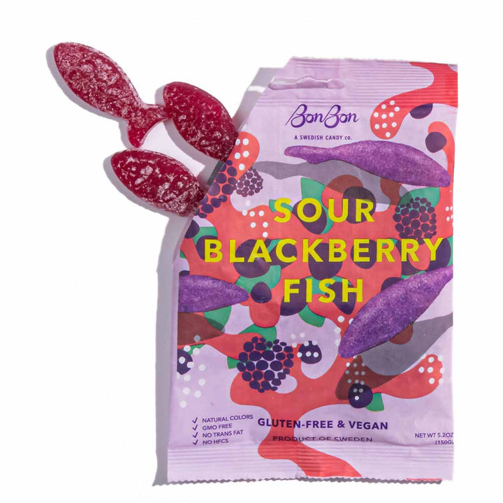 Sour Blackberry Fish Swedish Candy