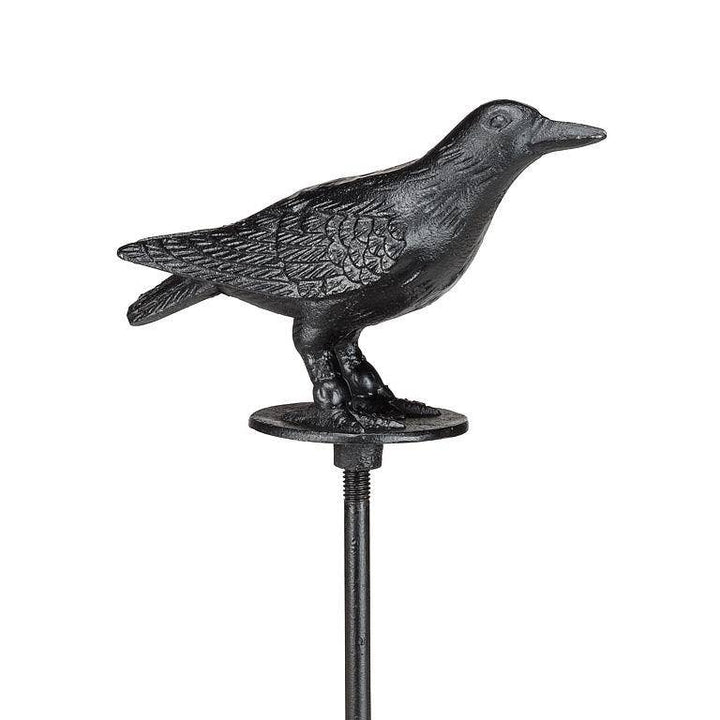 Standing Crow Garden Stake decor plants cast iron