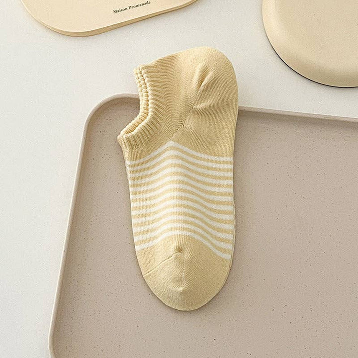 Striped Candy Color Low Ankle Socks