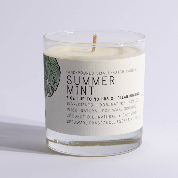Summer Mint Medium Candle by Just Bee
