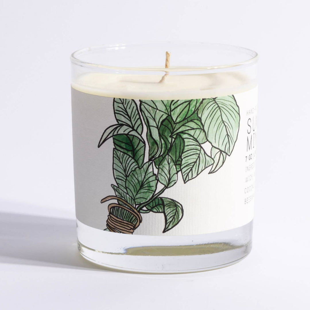 Summer Mint Medium Candle by Just Bee
