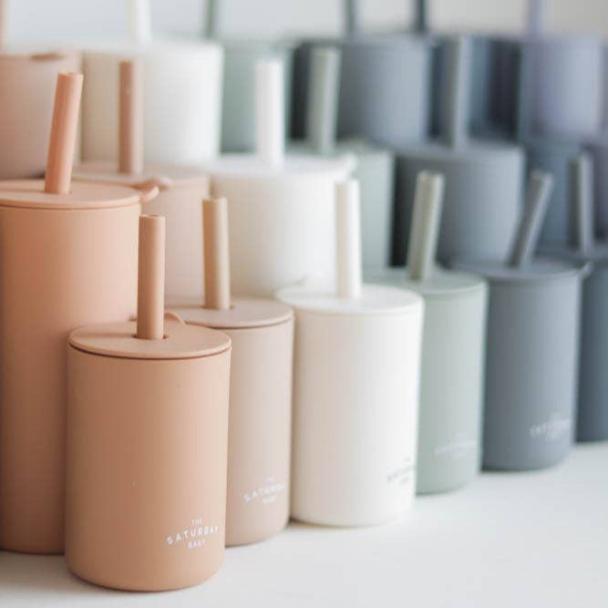 The Saturday Baby Kid Silicone Straw Cups