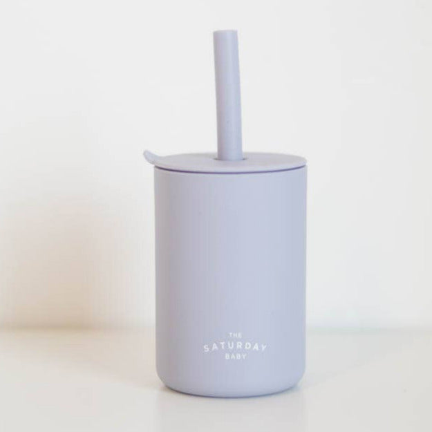 The Saturday Baby Silicone Straw Cup Lilac