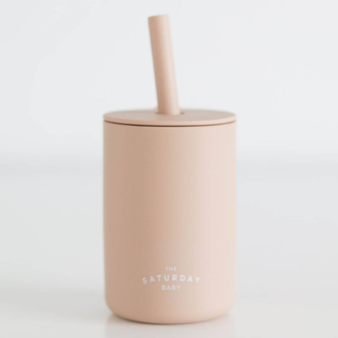 The Saturday Baby Silicone Straw Cup Sand