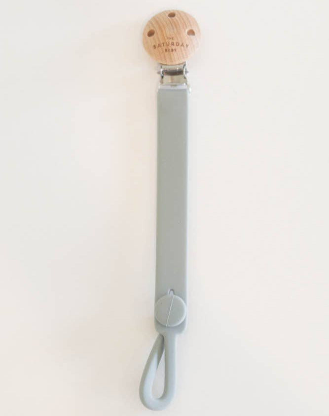 The Saturday Baby Teether Pacifier Clip Sky