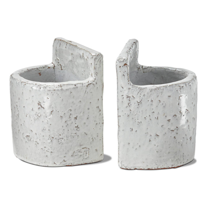 Utensil White Bookends/Decor ceramic paper weight vase