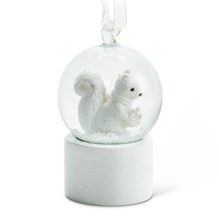 White Animal Snow Globe Ornament