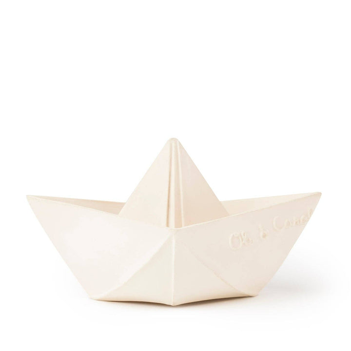 White Origami Boat Bath Toy