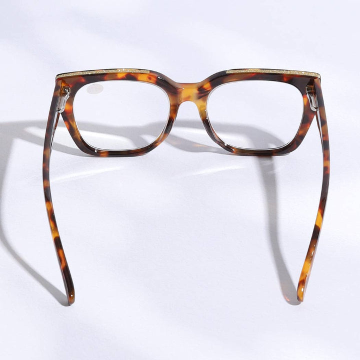 Wide Frame Glitter Side Reading Glasses