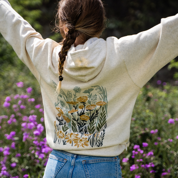 Wild Field Unisex Hoodie in Natural Heather women sweatshirt