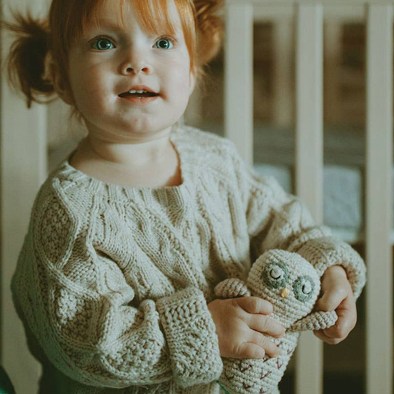 Woodland Baby Owl Toy Rattle