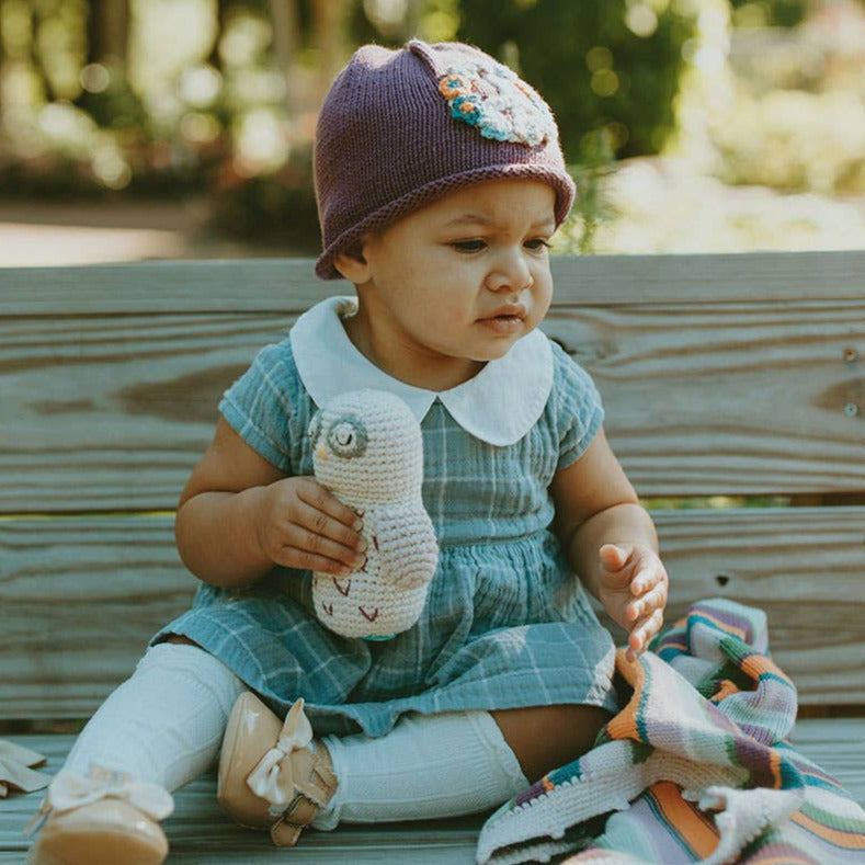 Woodland Baby Owl Toy Rattle