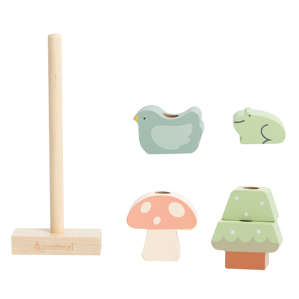 Woodland Wooden Stacking Toy, Developmental Toy baby gift infant play