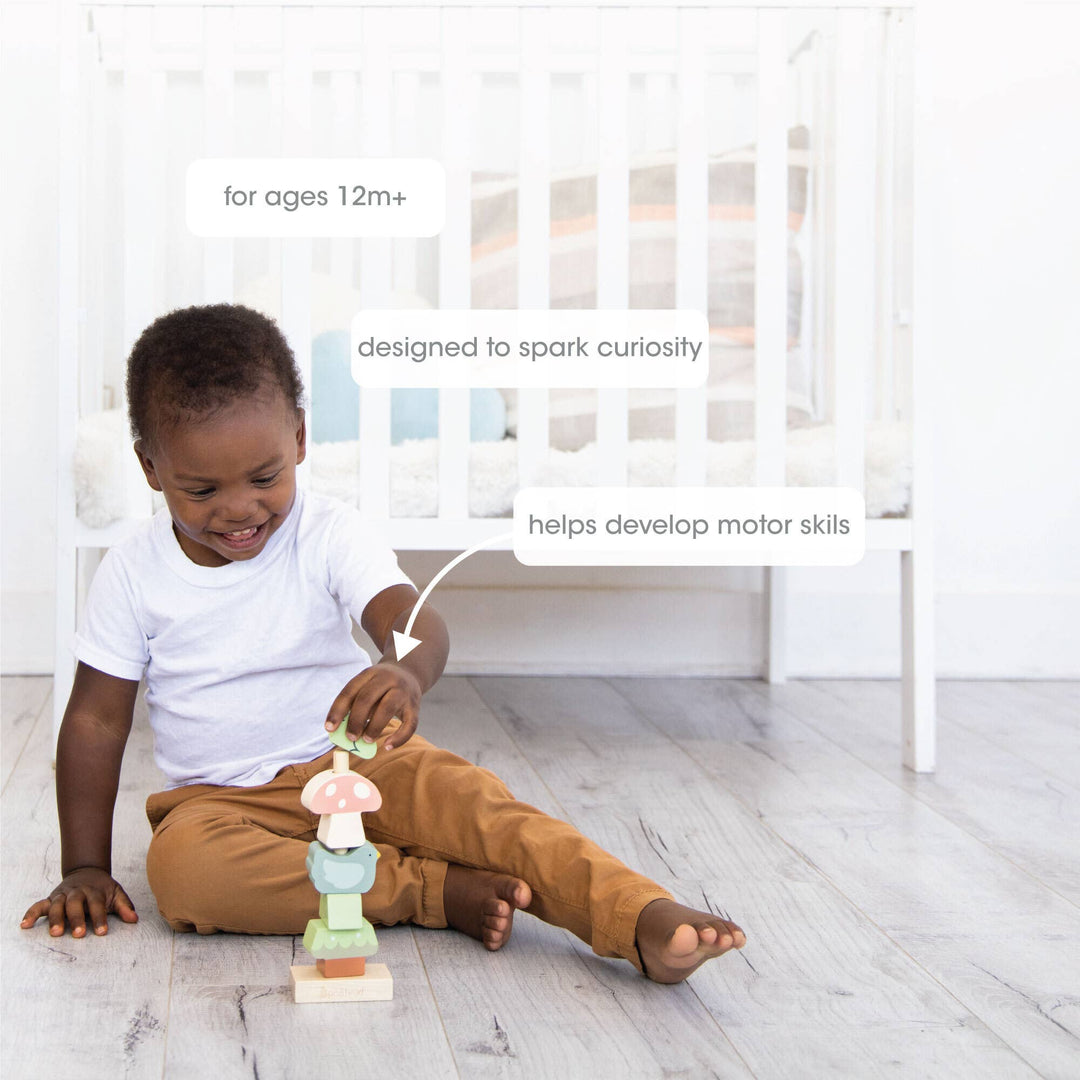 Woodland Wooden Stacking Toy, Developmental Toy baby gift infant play