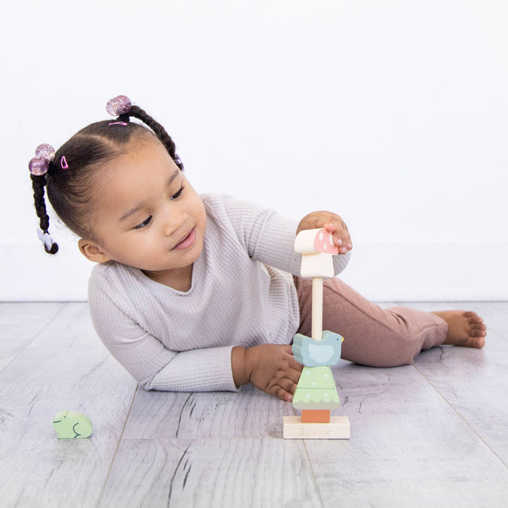 Woodland Wooden Stacking Toy, Developmental Toy baby gift infant play