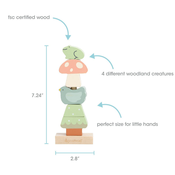 Woodland Wooden Stacking Toy, Developmental Toy baby gift infant play