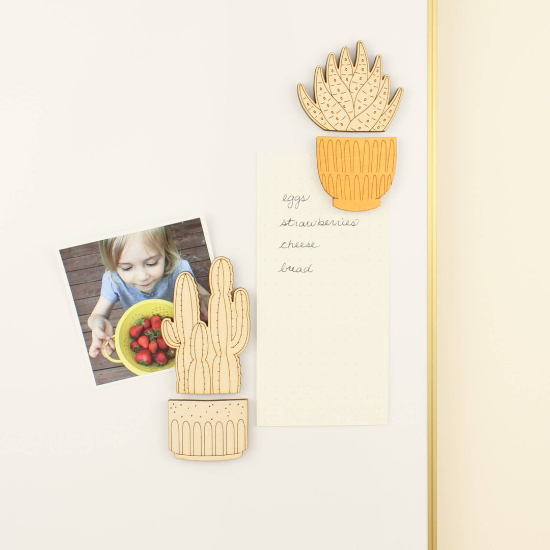 Zebra Plant Wood House Plant Magnets Plant Lover Gift