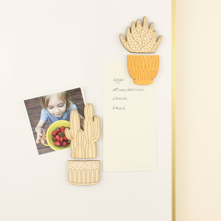 Zebra Plant Wood House Plant Magnets Plant Lover Gift