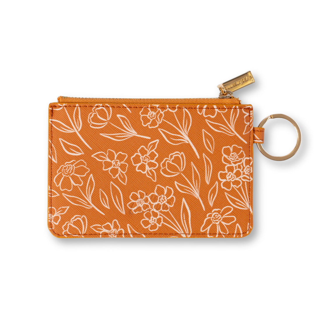 Terracotta Floral ID Holder/Coin Purse