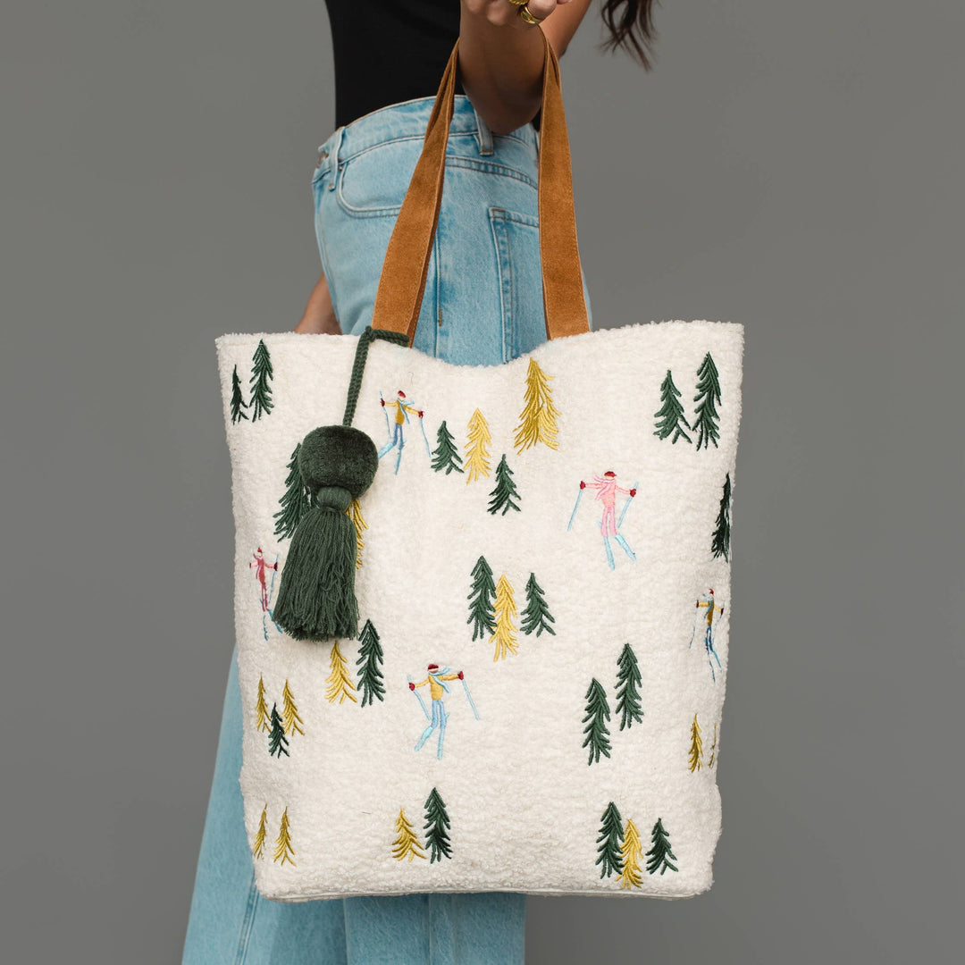 Skiing People Scene Tote