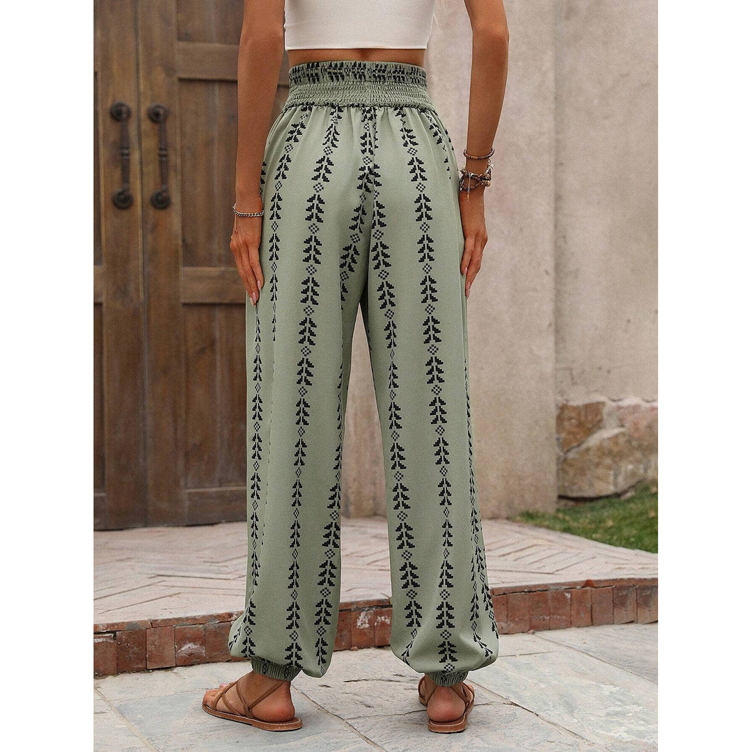 Bohemian Wide Leg Printed Pants