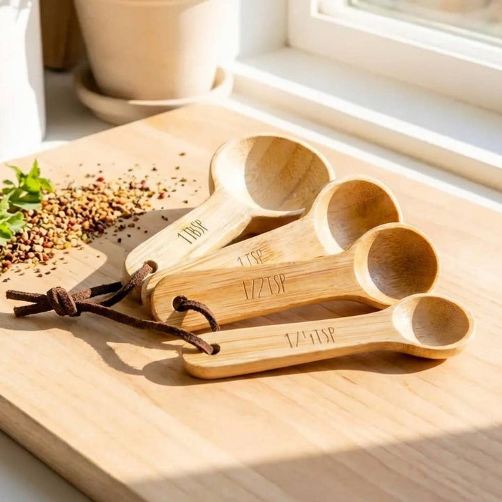 Bamboo Teaspoon Measuring Set