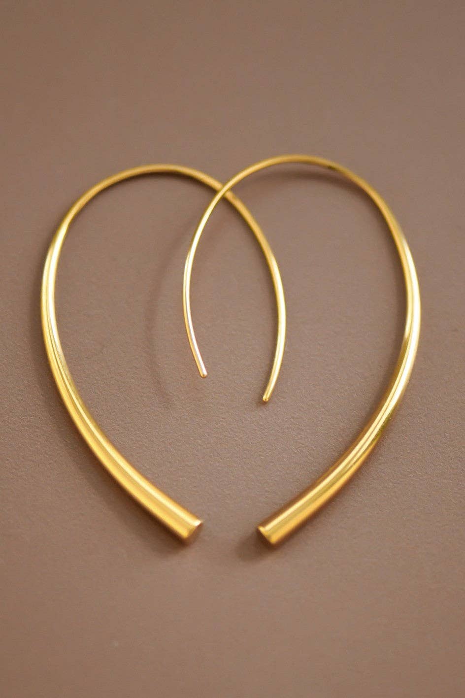 18K Gold PVD Plated Waterproof Stainless Steel Hoop Earrings